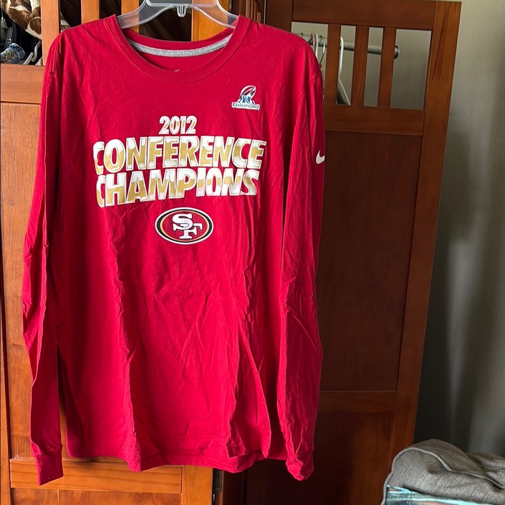 Red 49ers Conference Champions Long Sleeve Shirt